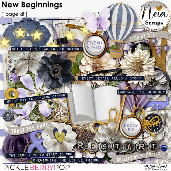 New Beginnings - Page Kit - by Neia Scraps