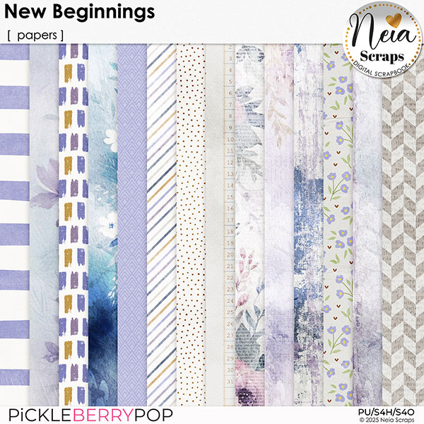 New Beginnings - Papers - by Neia Scraps