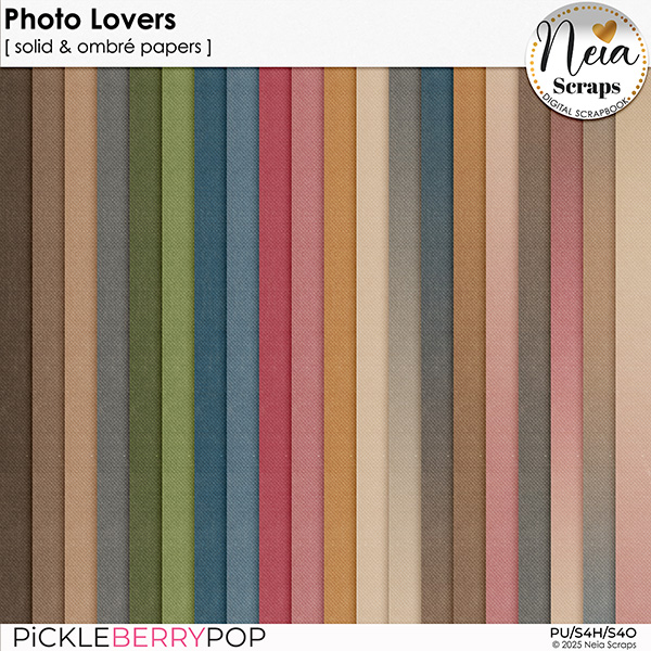 Photo Lovers - Solid & Ombré Papers - by Neia Scraps