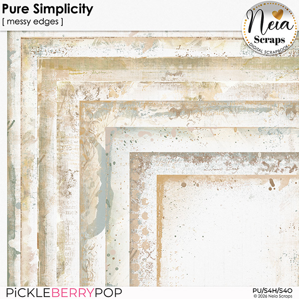 Pure Simplicity - Messy Edges - by Neia Scraps