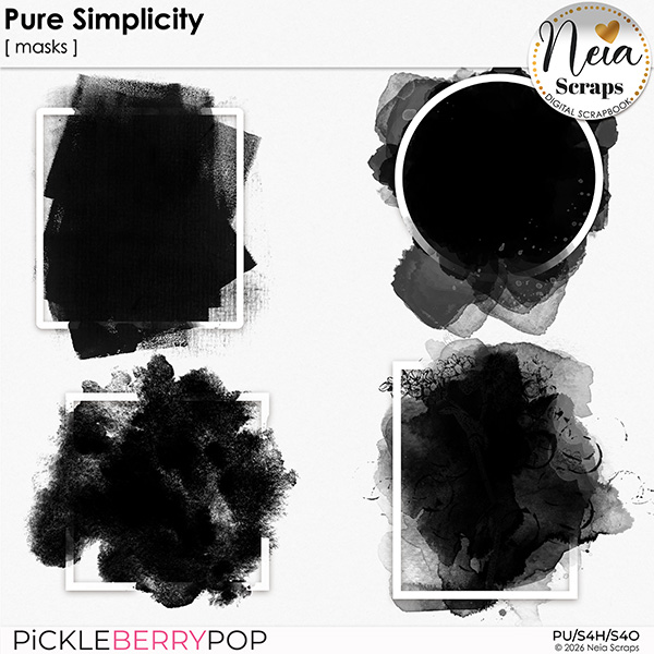 Pure Simplicity - Masks- by Neia Scraps