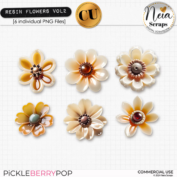 Resin Flowers VOL2 - CU - by Neia Scraps