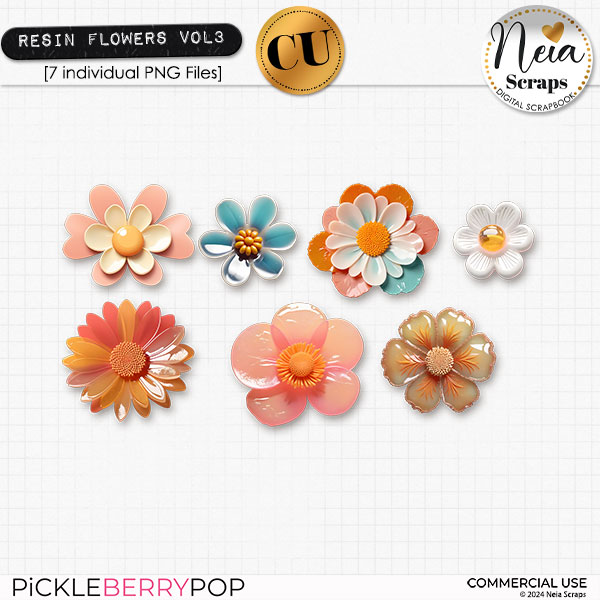 Resin Flowers VOL3 - CU - by Neia Scraps