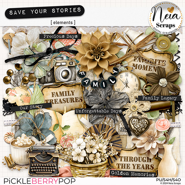 Save Your Stories - Elements - by Neia Scraps