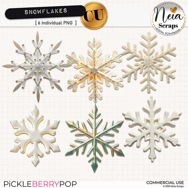 Snowflakes- CU - by Neia Scraps