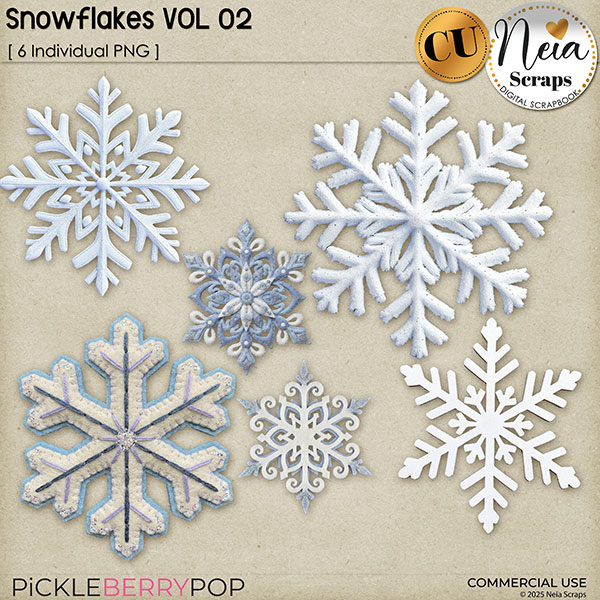 Snowflakes - VOL02 - CU - by Neia Scraps