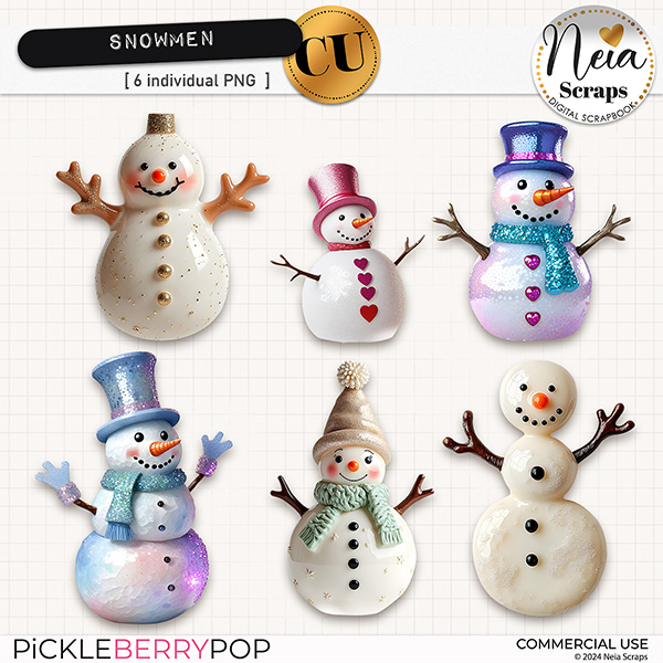 Snowmen - CU - by Neia Scraps