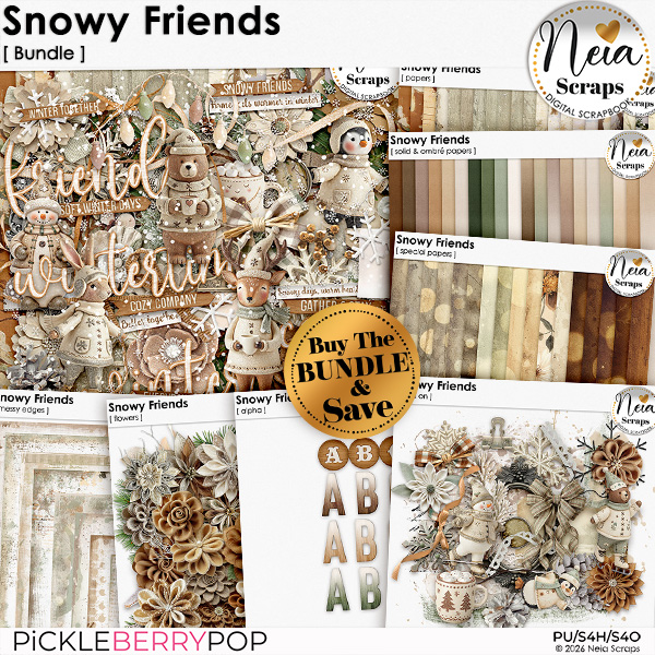 Snowy Friends - Bundle - by Neia Scraps