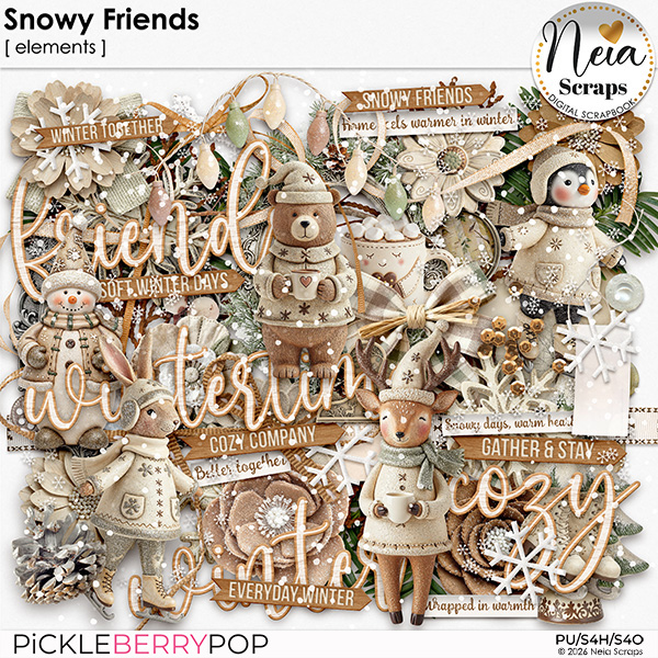 Snowy Friends - Elements - by Neia Scraps