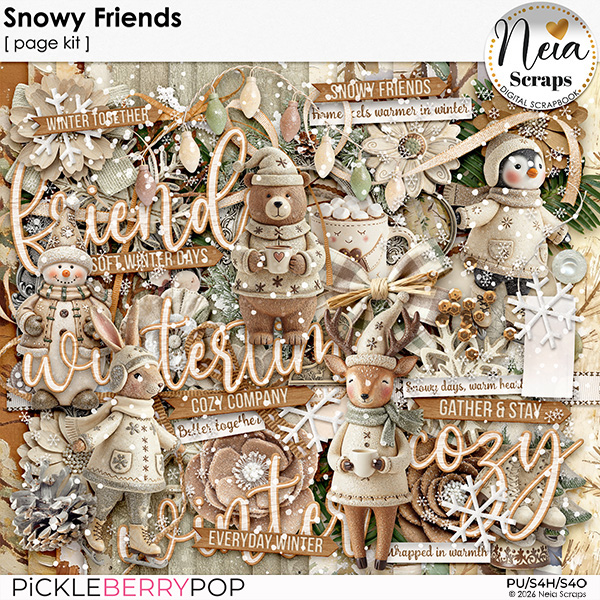 Snowy Friends - Page Kit - by Neia Scraps