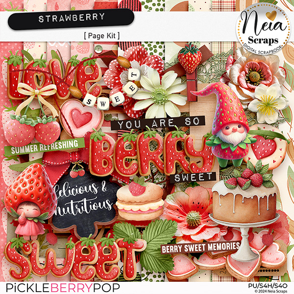 Strawberry - Page Kit - by Neia Scraps