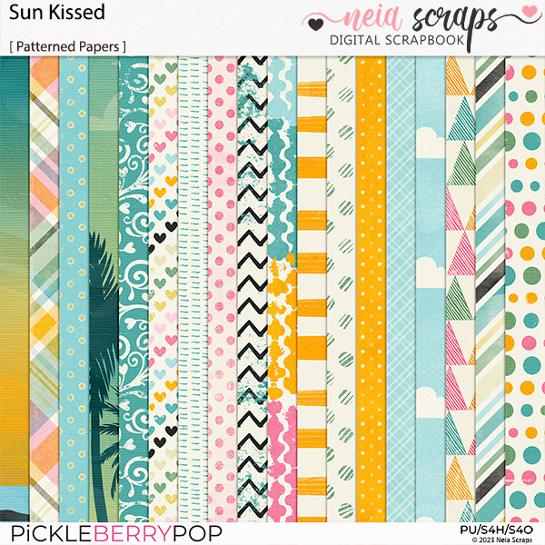 Sun Kissed - Patterned Papers - by Neia Scraps