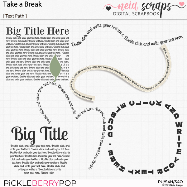 Take a Break - Text Path - by Neia Scraps