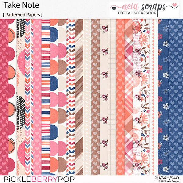 Take Note - Papers - by Neia Scraps 