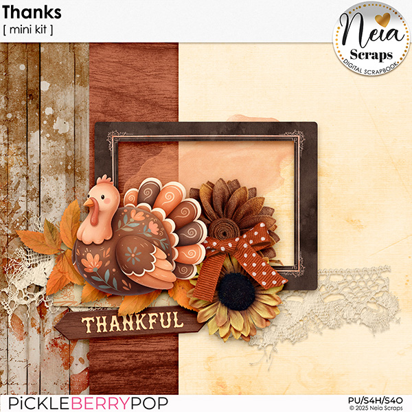 Thanks - Mini Kit - by Neia Scraps