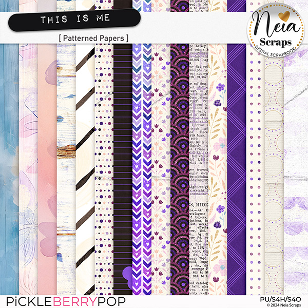 This is Me - Patterned Papers - by Neia Scraps