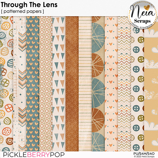 Through The Lens - Patterned Papers - by Neia Scraps