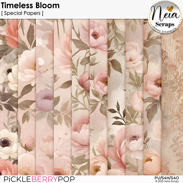 Timeless Bloom - Special Papers - by Neia Scraps