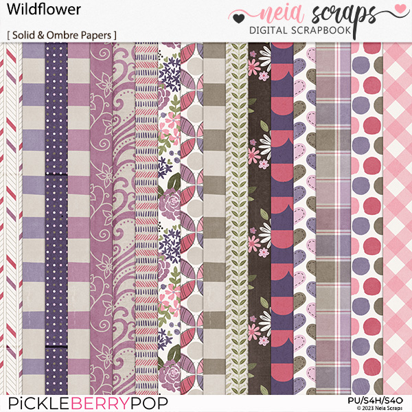 Wildflower - Patterned Papers - by Neia Scraps