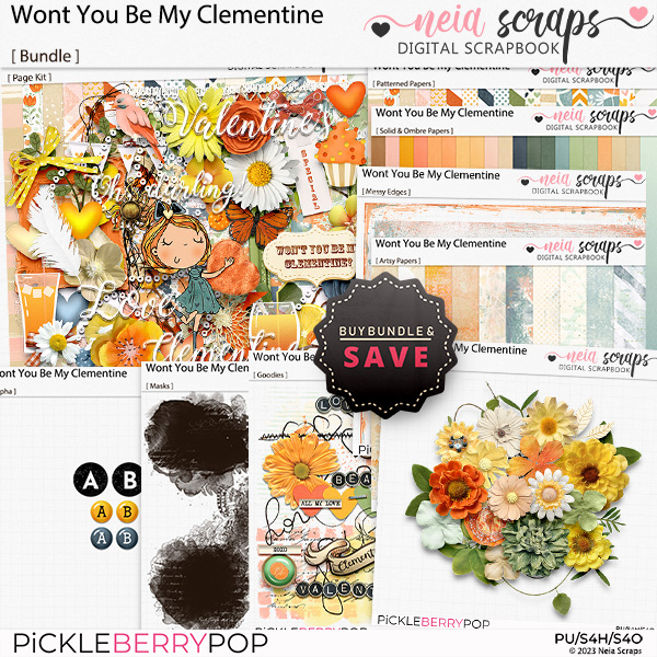 Won't you be my Clementine? - Bundle - by Neia Scraps