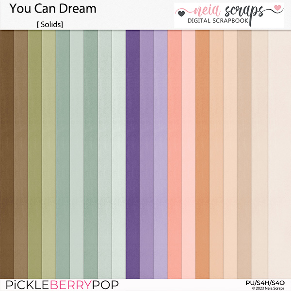 You Can Dream - Solid Papers - by Neia Scraps