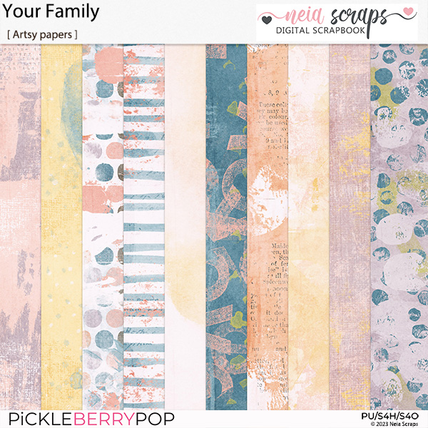 Your Family - Artsy Papers - by Neia Scraps 