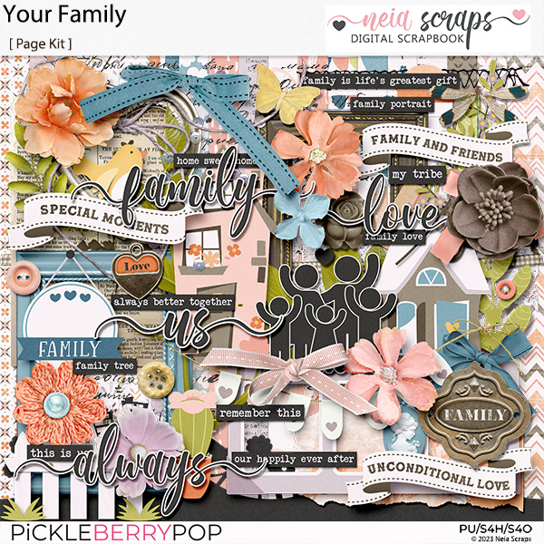 Your Family - Page Kit - by Neia Scraps