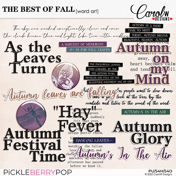 THE BEST OF FALL-Word art