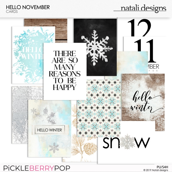 Hello November Journaling Cards