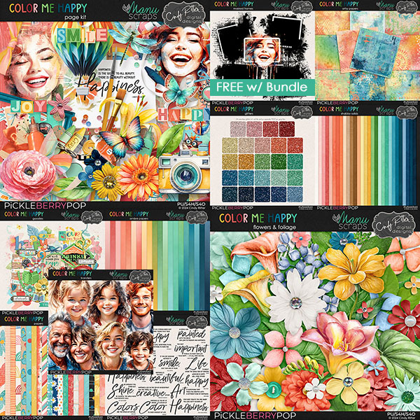 Color Me Happy [Collection] by Cindy Ritter Designs & Manu Scraps