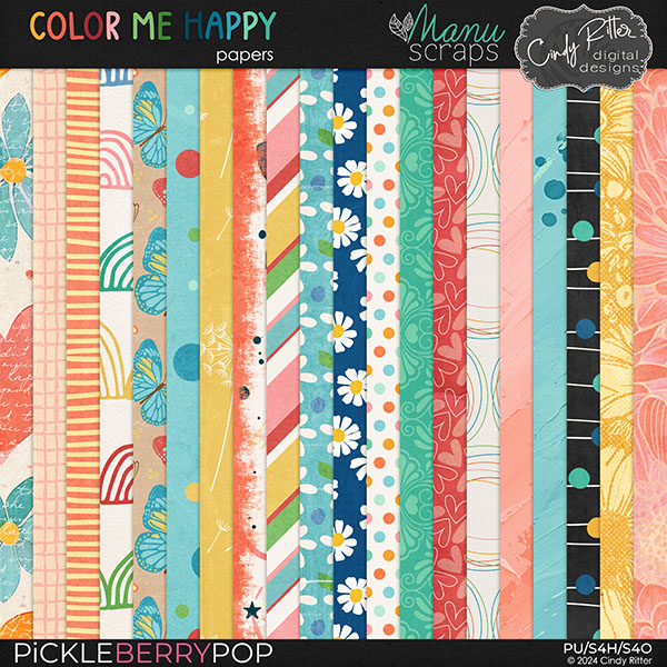 Color Me Happy [Papers] by Cindy Ritter Designs & Manu Scraps