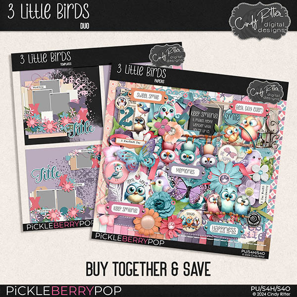 3 Little Birds Duo [Kit & Templates] by Cindy Ritter