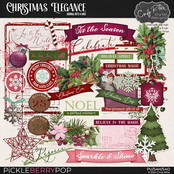 Christmas Elegance [Journal Bits and Misc] by Cindy Ritter