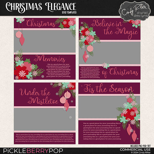 Christmas Elegance [Templates] by Cindy Ritter