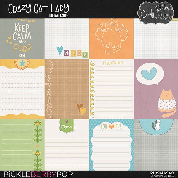 Crazy Cat Lady [Journal Cards] by Cindy Ritter 