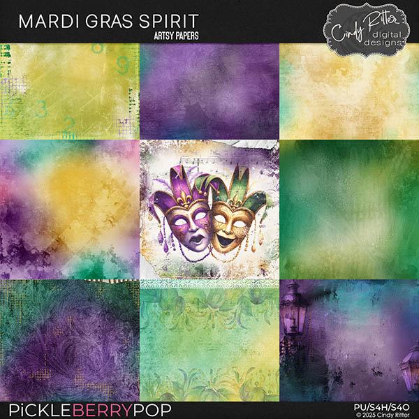 Mardi Gras Spirit [Artsy Papers] by Cindy Ritter