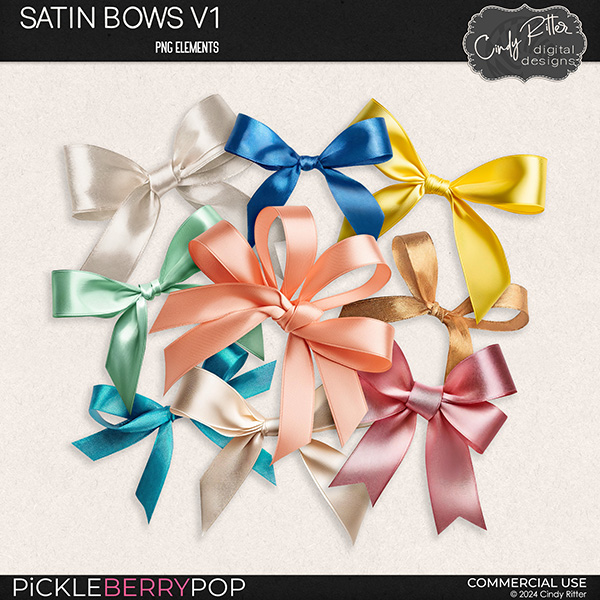 Satin Bows V1 [CU] by Cindy Ritter