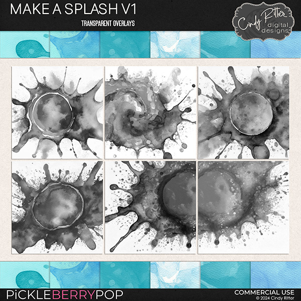 Make A Splash V1 [CU Overlays] by Cindy Ritter