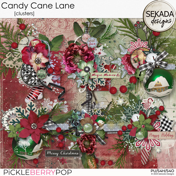 Candy Cane Lane [clusters] by Sekada Designs