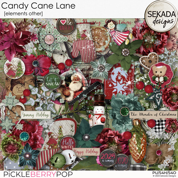 Candy Cane Lane [elements other] by Sekada Designs