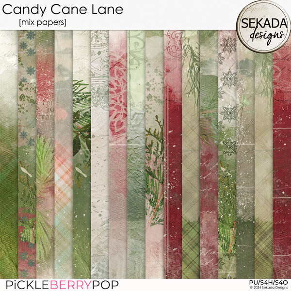 Candy Cane Lane [mix papers] by Sekada Designs     