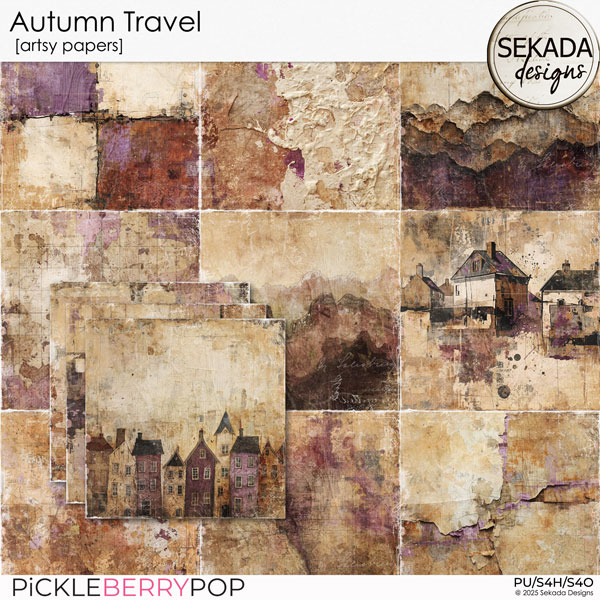 Autumn Travel [artsy papers] by Sekada Designs 