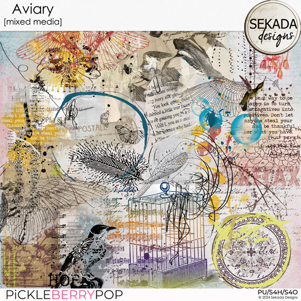 Aviary [mixed media] by Sekada Designs 