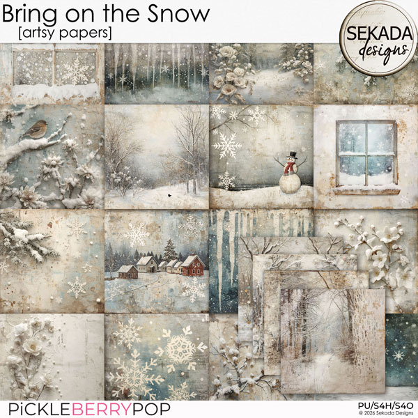 Bring on the Snow [artsy papers] by Sekada Designs