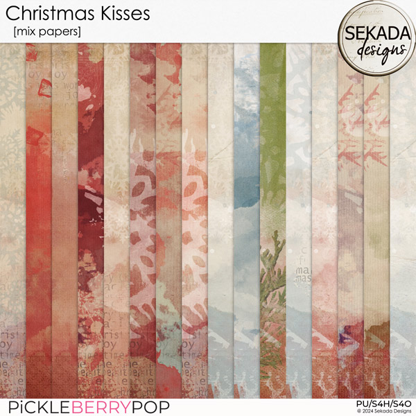Christmas Kisses [mix papers] by Sekada Designs    