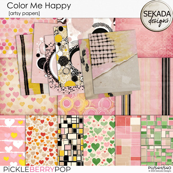 Color Me Happy [artsy papers] by Sekada Designs 