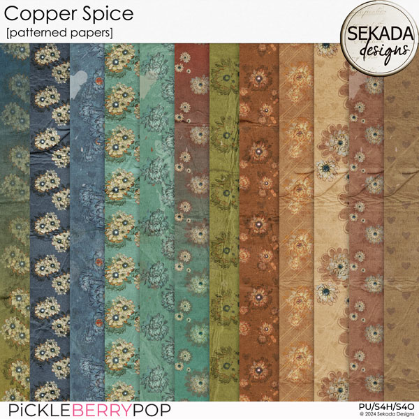 Copper Spice [patterned papers] by Sekada Designs