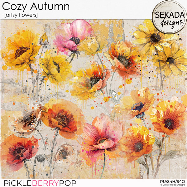 Cozy Autumn [artsy fowers] by Sekada Designs