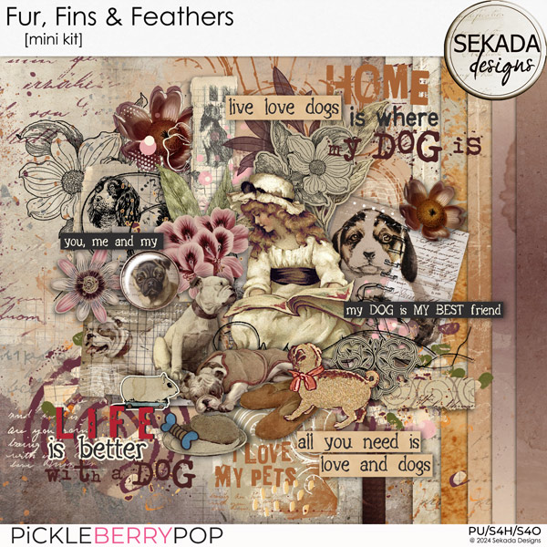 Fur, Fins & Feathers [mini kit] by Sekada Designs  