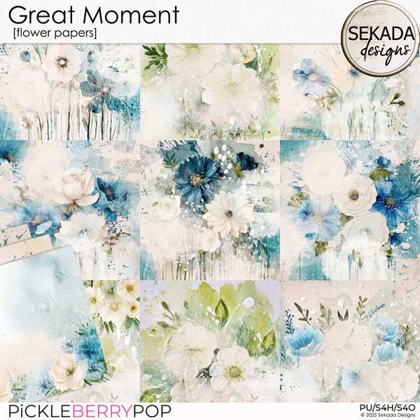 Great Moment [flower papers] by Sekada Designs 
